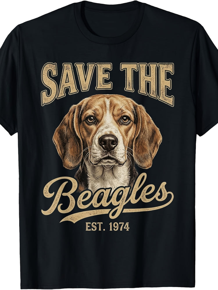 Save The Beagles Vintage Dog Lover Rescue Awareness Retro T-Shirt